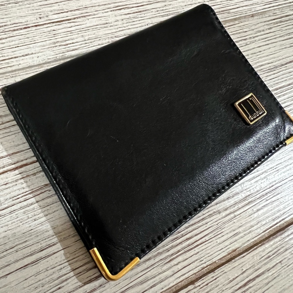 DUNHILL Black Leather cardholder Wallet
